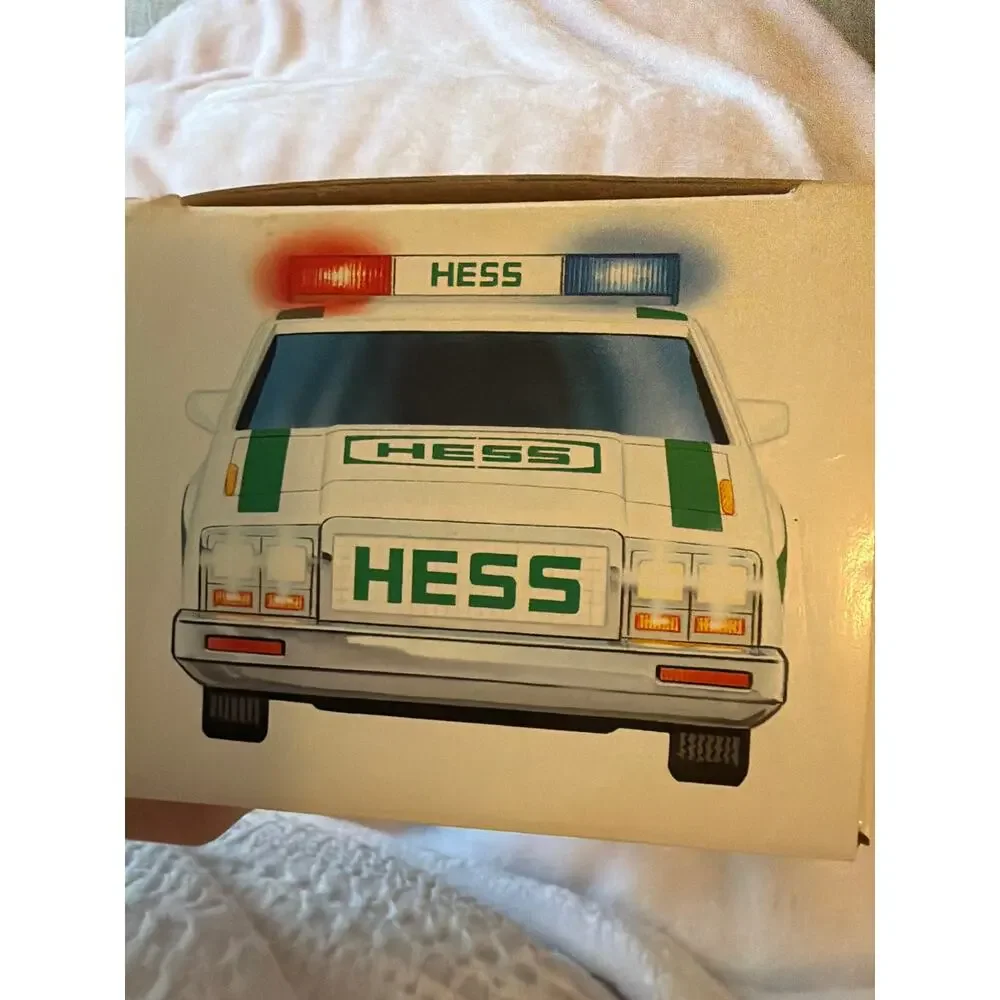 Vintage 1993 Hess Truck Patrol Car Toy Dual Siren Flashing Lights w/Original Box
